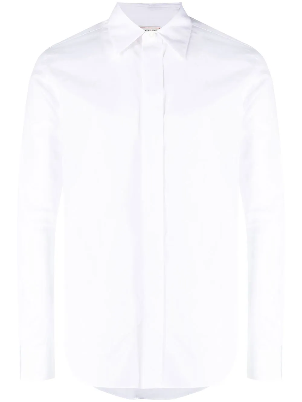 

Поплиновая рубашка с заостренным воротником Alexander Mcqueen, белый