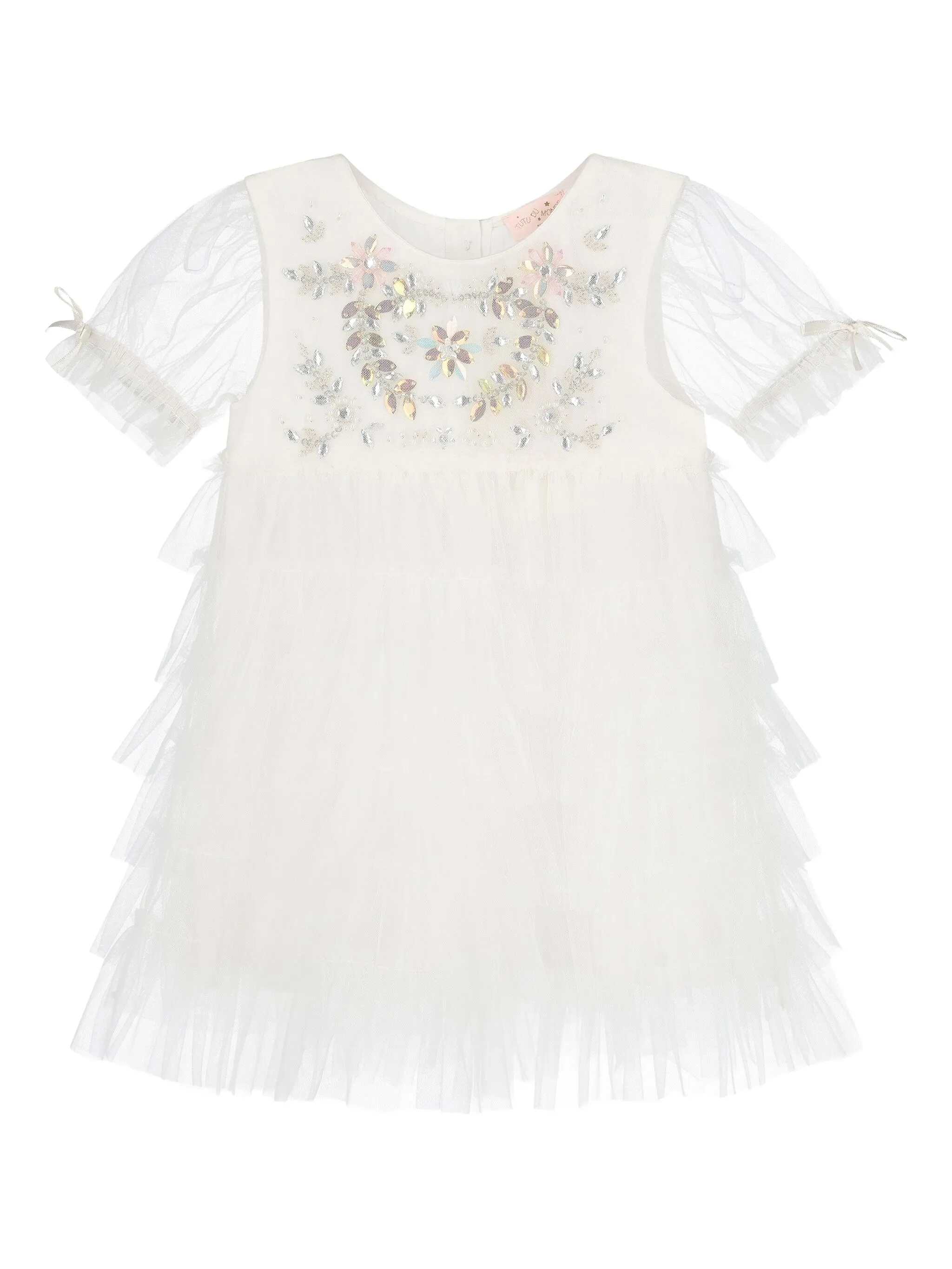

Декорированное ярусное платье из тюля Tutu Du Monde, белый