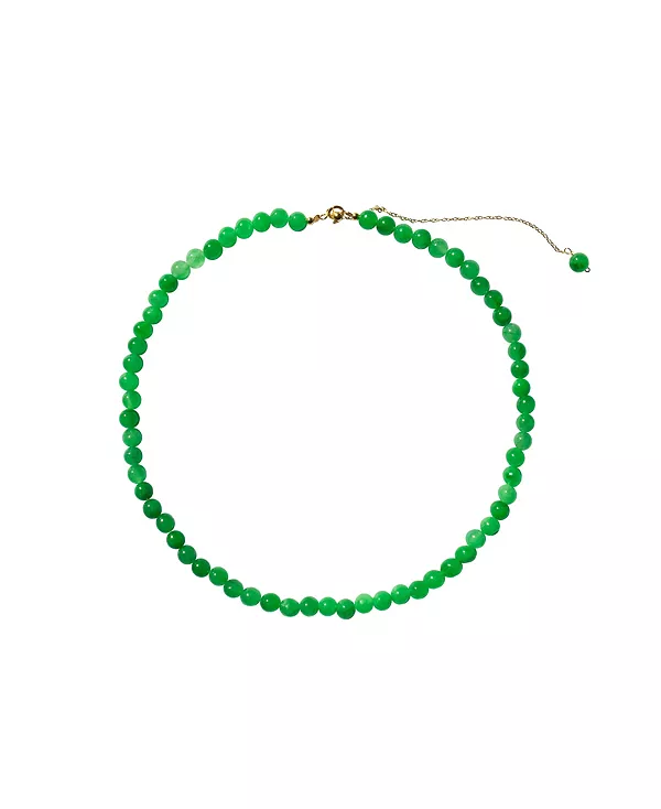 

Ожерелье из лаймово-зеленого нефрита Seree, green