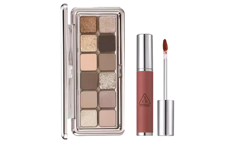 

Набор теней для век и матовой помады на 12 цветов 3CE