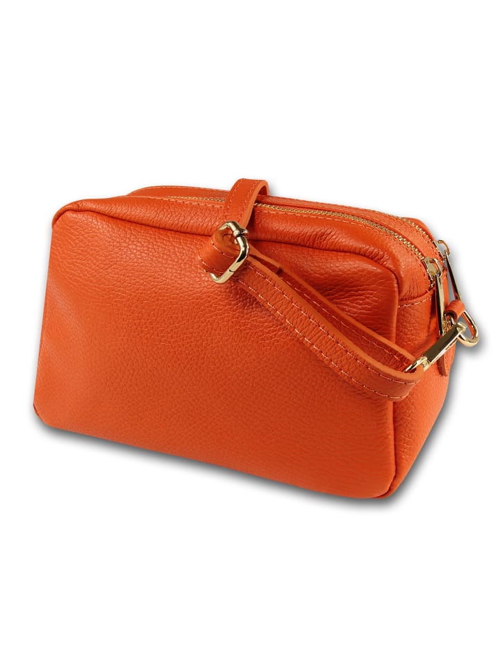 

Кожаная сумка через плечо Toscanto оранжевого цвета, примерно 22 см Toscanto