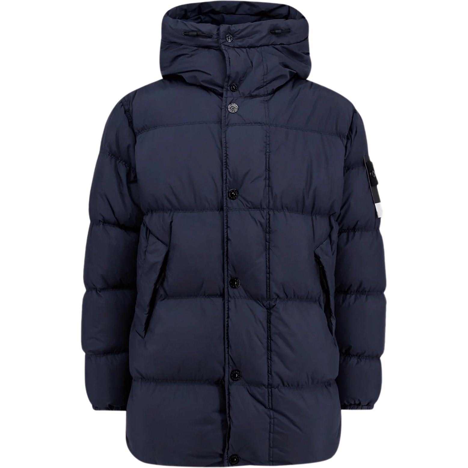 

STONE ISLAND Мятая стеганая куртка, Dark Blue