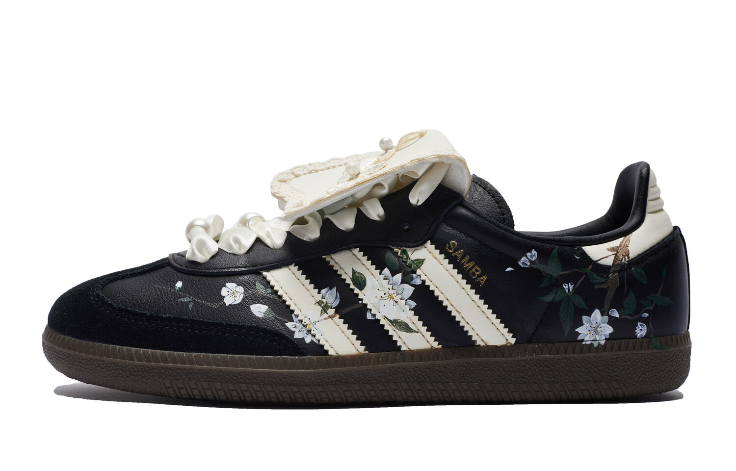 Кроссовки adidas originals Samba Series Skateboarding Shoes Unisex Low-top White, черный/белый
