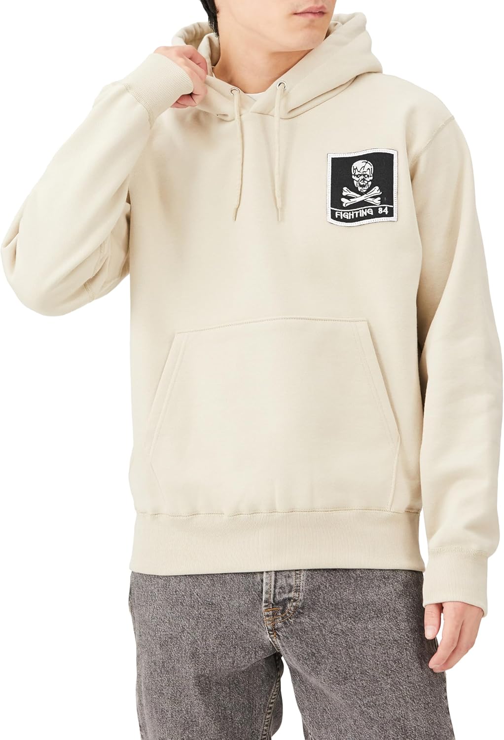 

Толстовка с капюшоном в стиле F, нашивка с гербом армии США, на флисовой подкладке, без застежки, цвет серый (stone), размер M F-Style