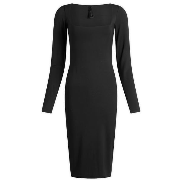 

Платье миди с длинными рукавами и гладкими слоями Skims, Obsidian