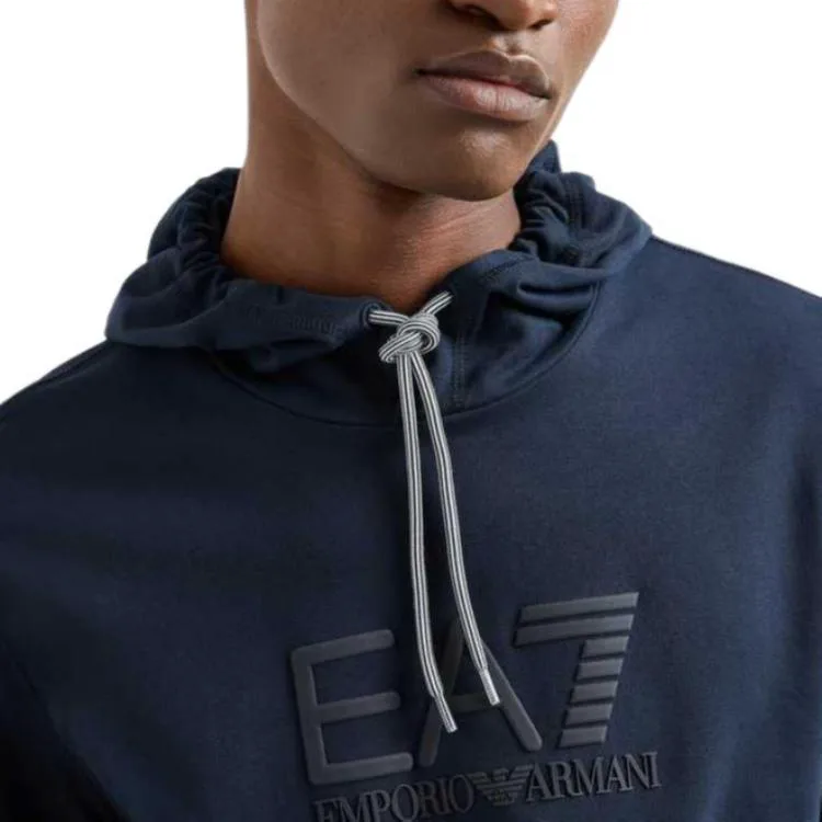 

Толстовка с принтом EA7 EMPORIO ARMANI, темно- синий