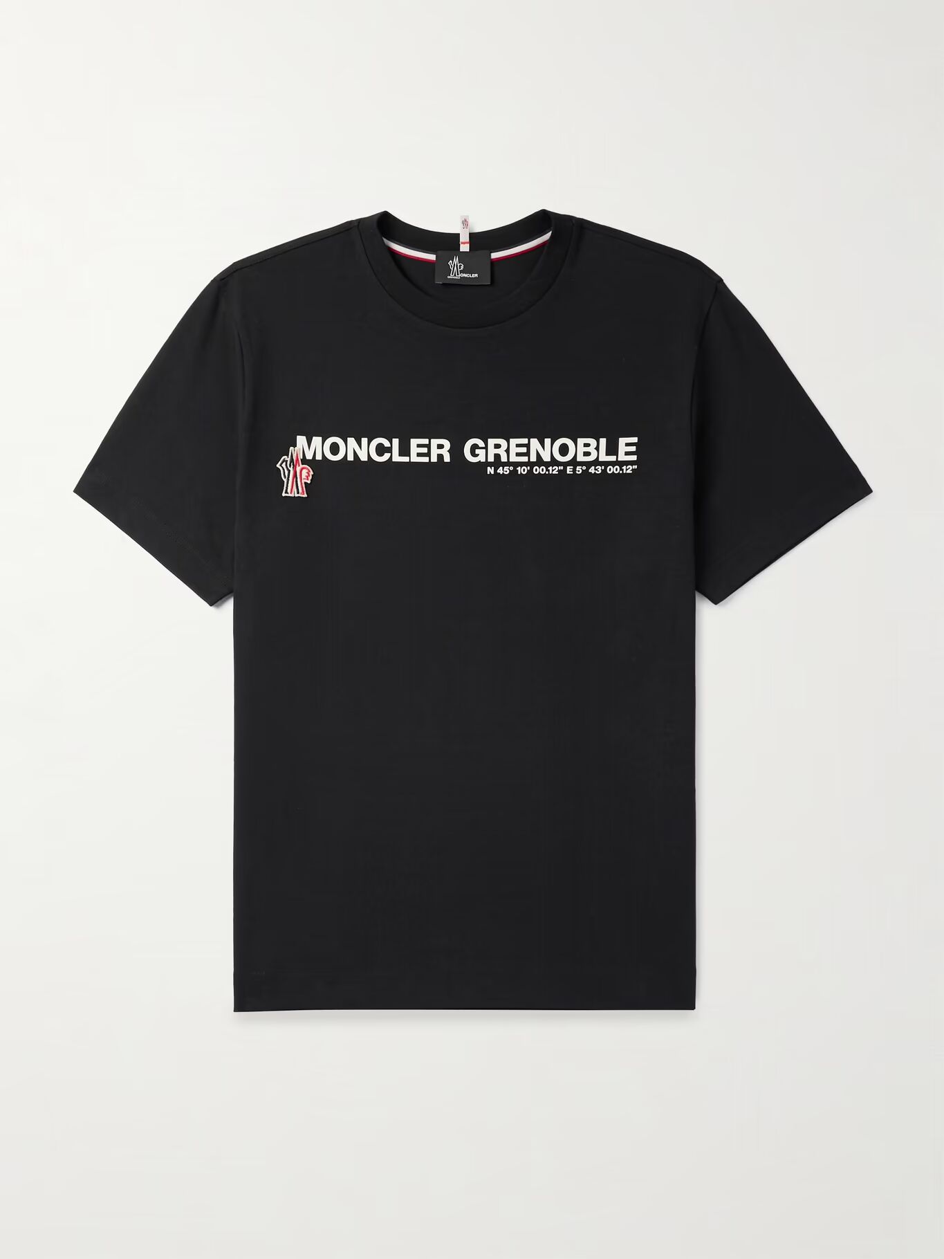 

Футболка из эластичного хлопкового джерси с аппликацией логотипа Day-Namic MONCLER GRENOBLE, черный