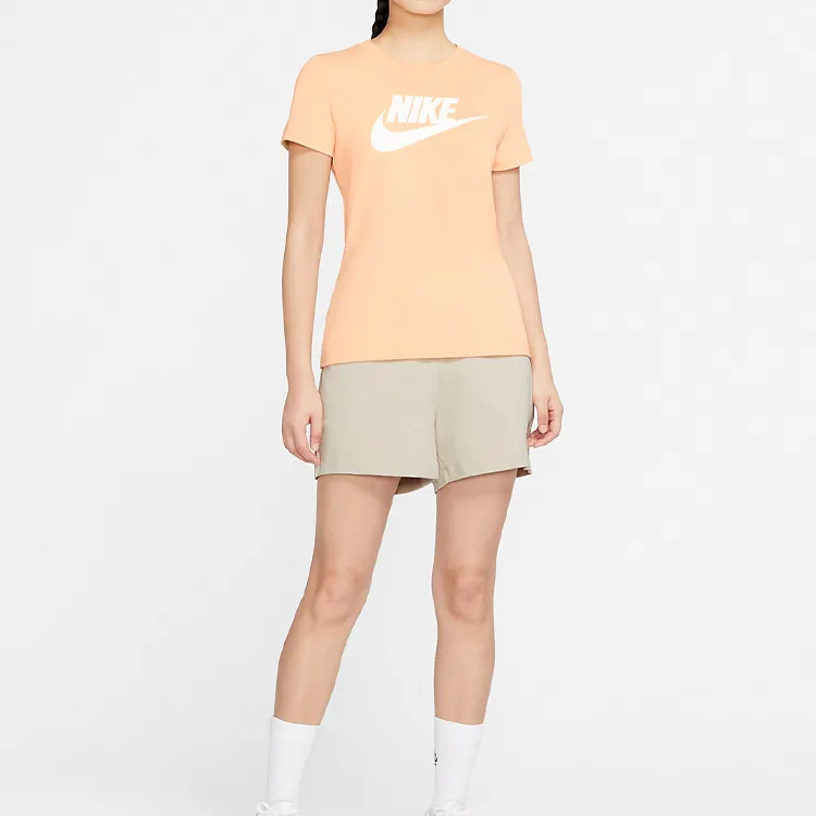 Nike Футболка женская розово-оранжевая — фото 4