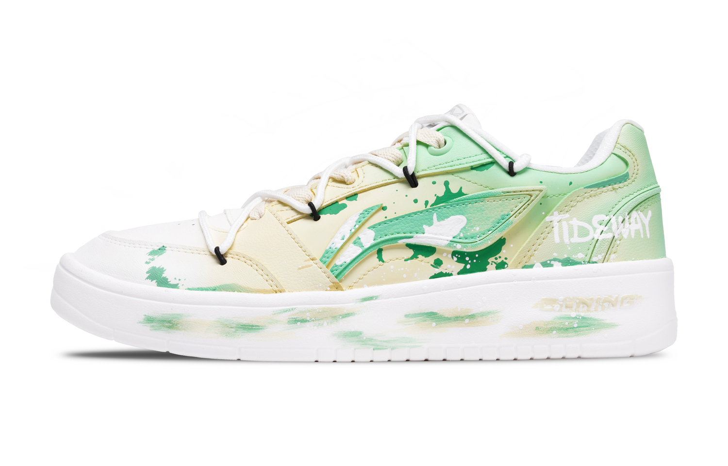 

Yuanbao V3 нескользящие устойчивые к истиранию и деформации низкие кеды мужские LINING, желтый/зеленый/белый