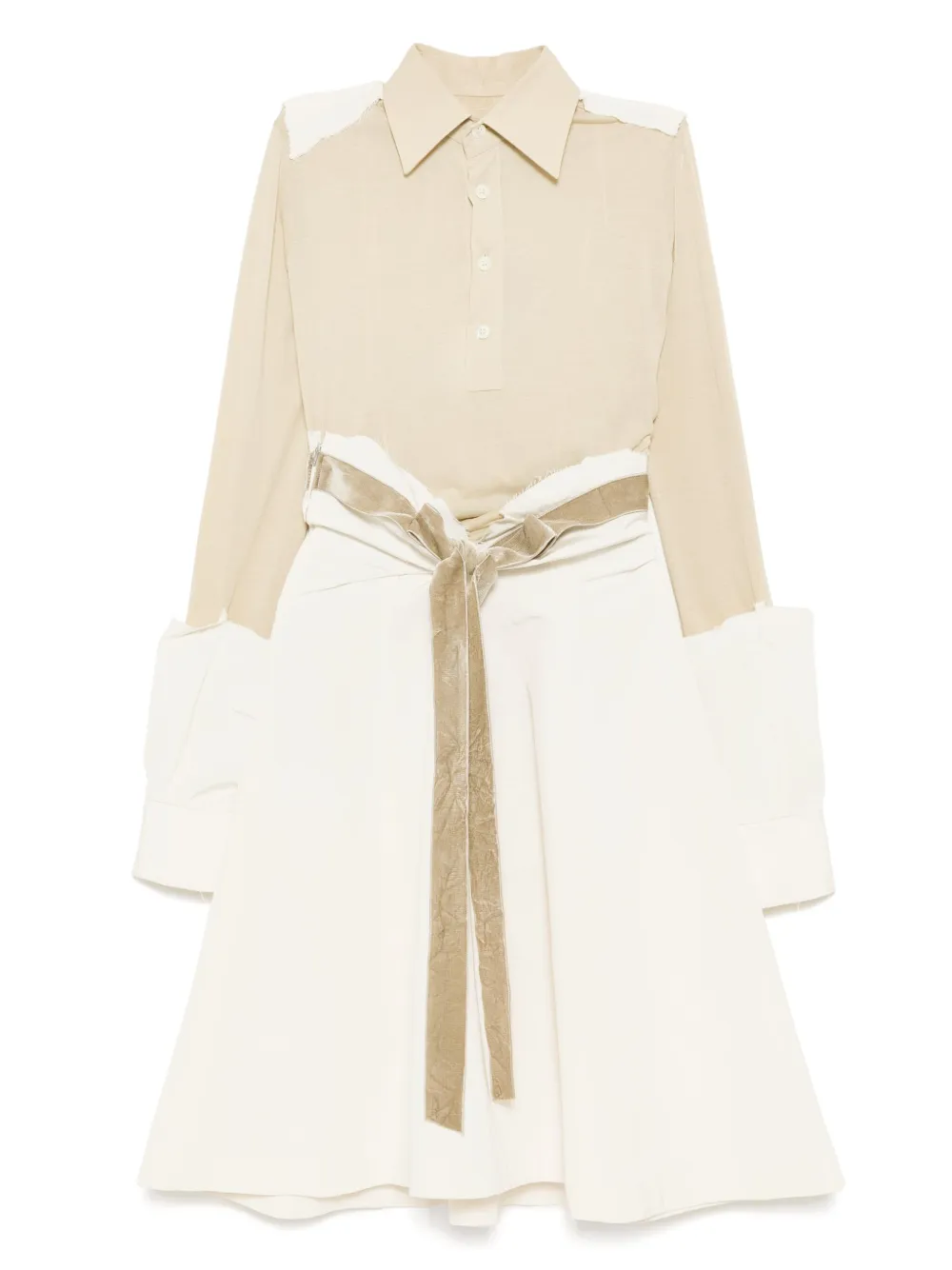 

Платье с поясом MAISON MARGIELA, нейтральный