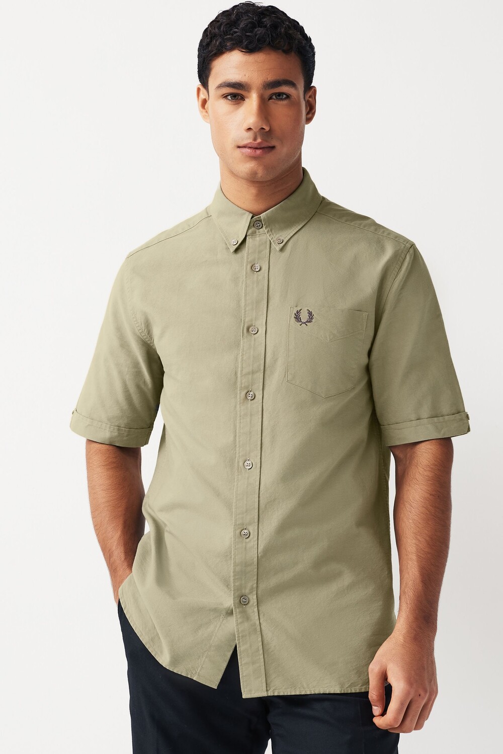 

Рубашка Оксфорд с коротким рукавом Fred Perry, бежевый