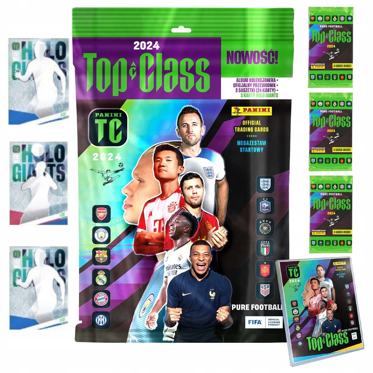 

Альбом футбольных карточек Top Class 2024 Fifa Panini Mega Starter Set