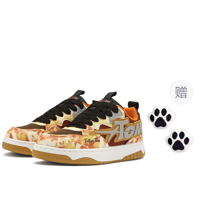 

TALKING TOM Легкие дышащие низкие скейтбордские кроссовки с эффектом увеличения роста унисекс Sunset Red [с кошачьей лапкой], цвет Sunset Red[with Cat Paw]