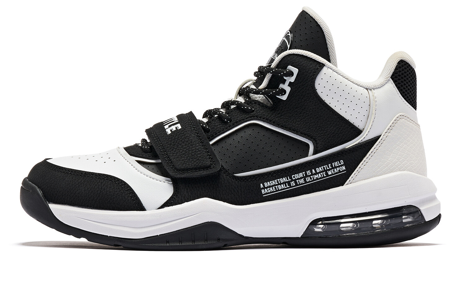 

Баскетбольные кроссовки Basketball Shoes Men Mid-Top Black/White Qiaodan