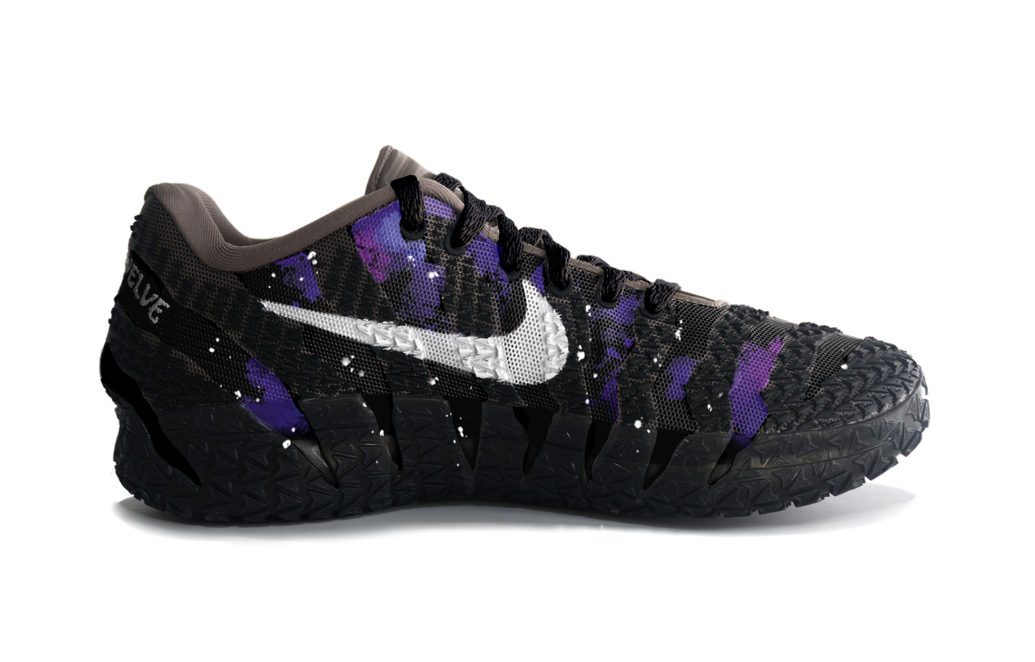 Баскетбольные кроссовки Ja Morant 3 Star Wind Low top мужские Purple Gray Nike, черный фиолетовый — фото 3