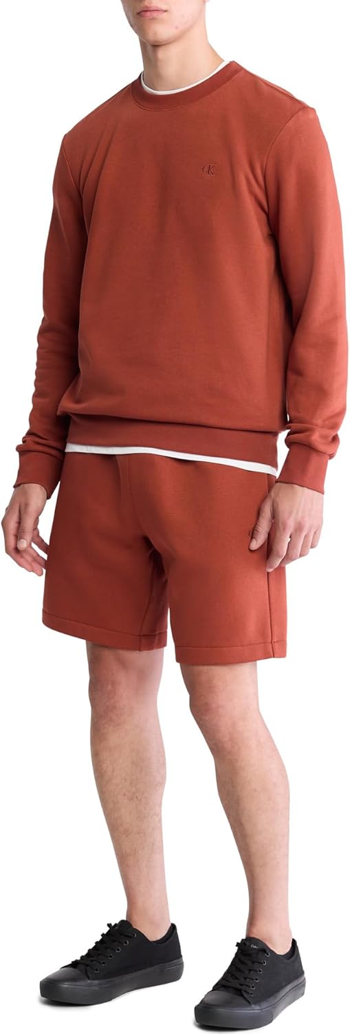 Мужской мягкий свитер для гольфа Calvin Klein Tour с круглым вырезом, Roasted Russet — фото 4