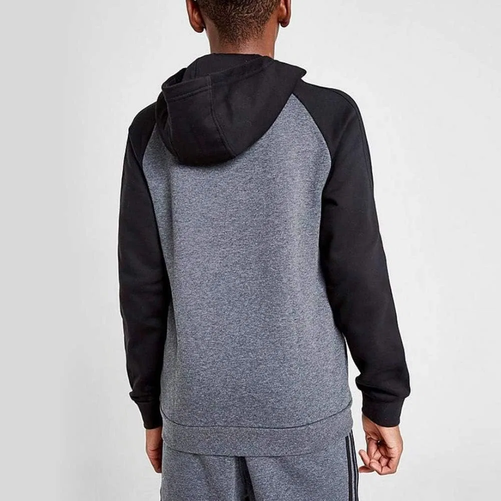 Толстовка Adidas Originals Originals Trefoil, Dark Grey Heather/Black/Lush Red — фото 2