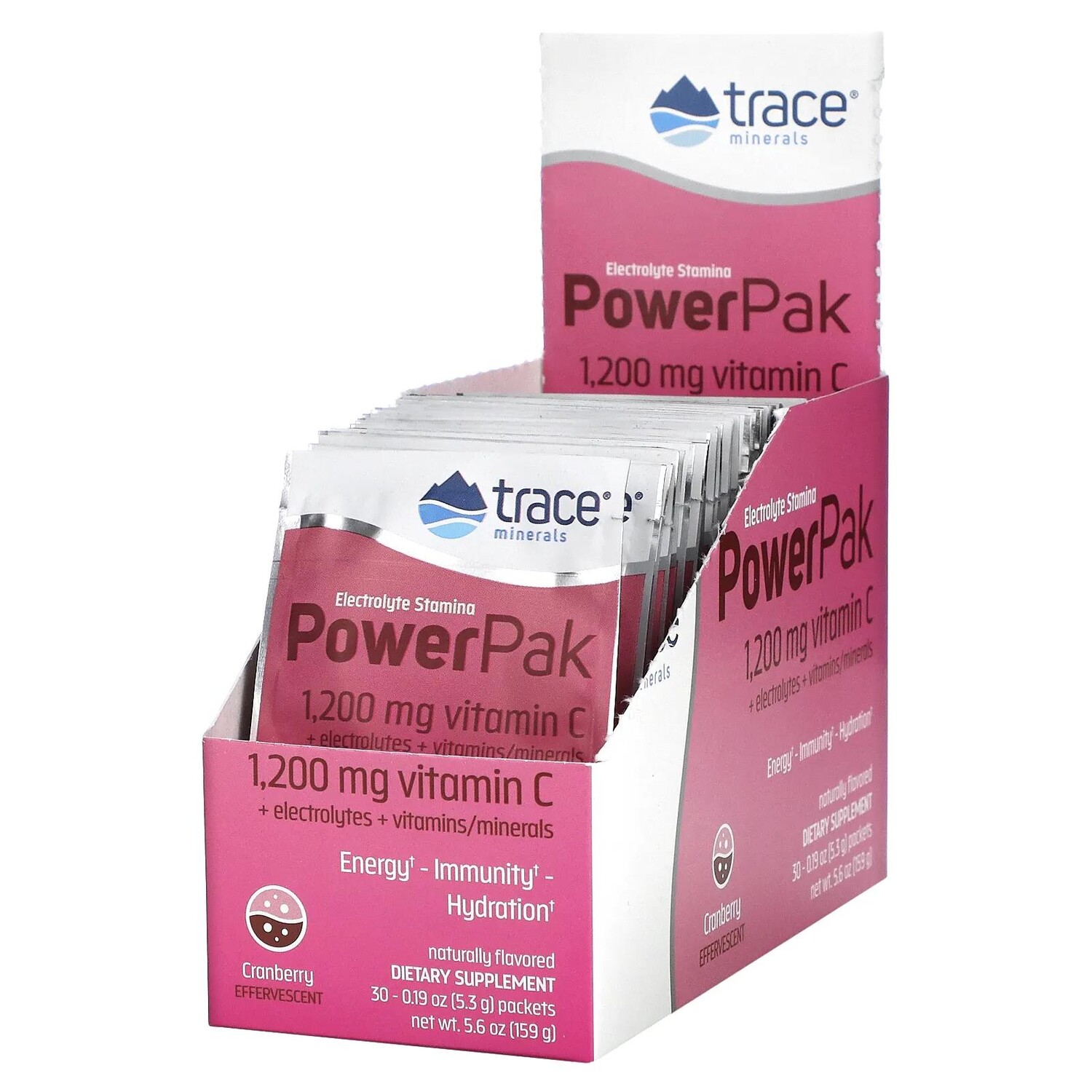 

Trace Minerals Research Электролиты Stamina Power Pak клюква 1200 мг 30 пакетов. по 5,3 г каждый