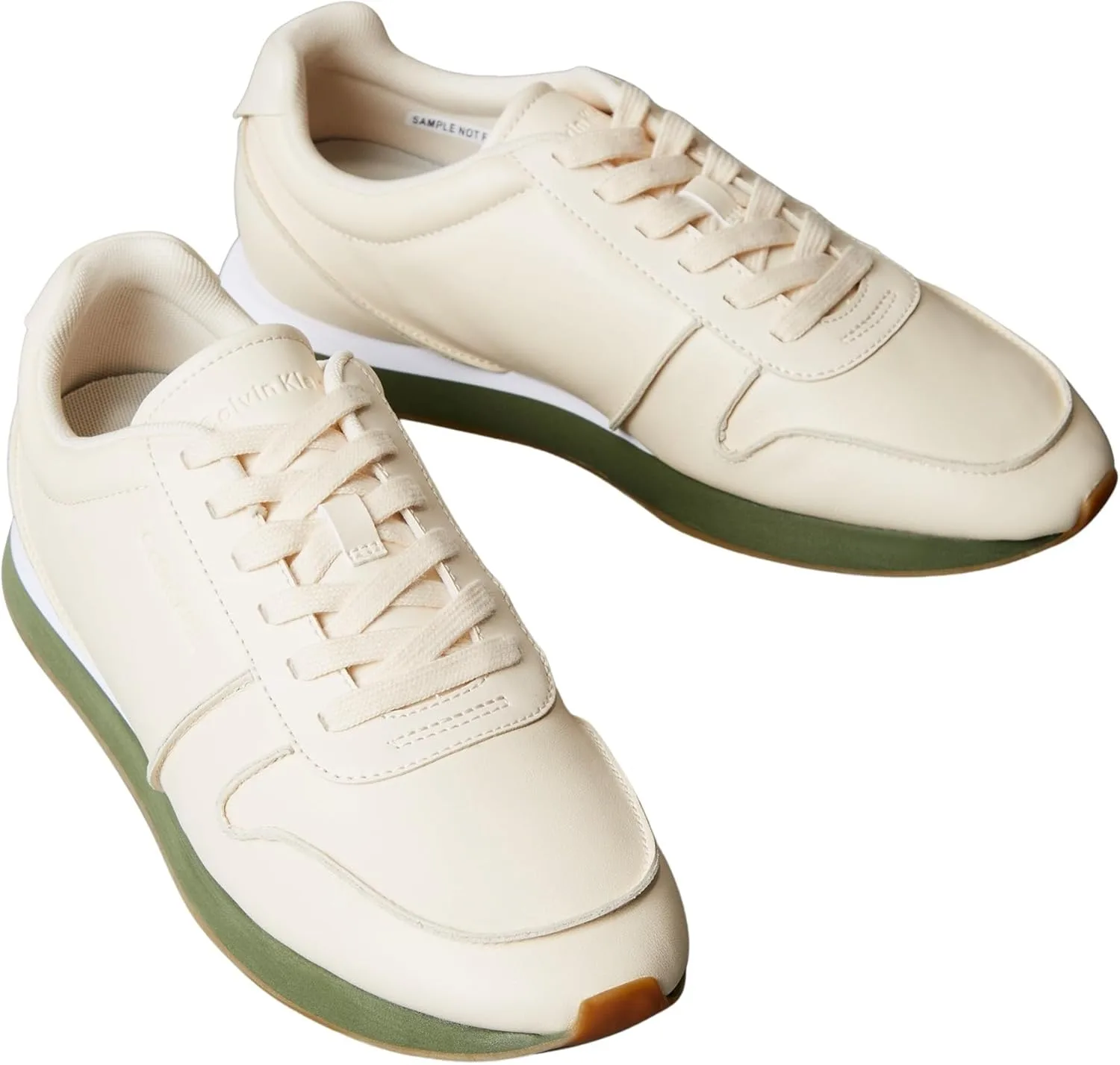 Мужские кроссовки Calvin Klein Retro Runner на шнуровке LTH Pinch Ym0ym01455 Low Top, белый — фото 3