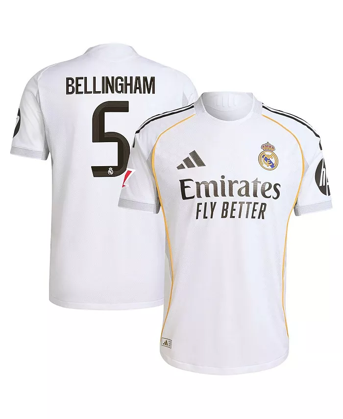 

Мужская футболка Jude Bellingham белая Real Madrid 2025/26 домашняя аутентичная adidas