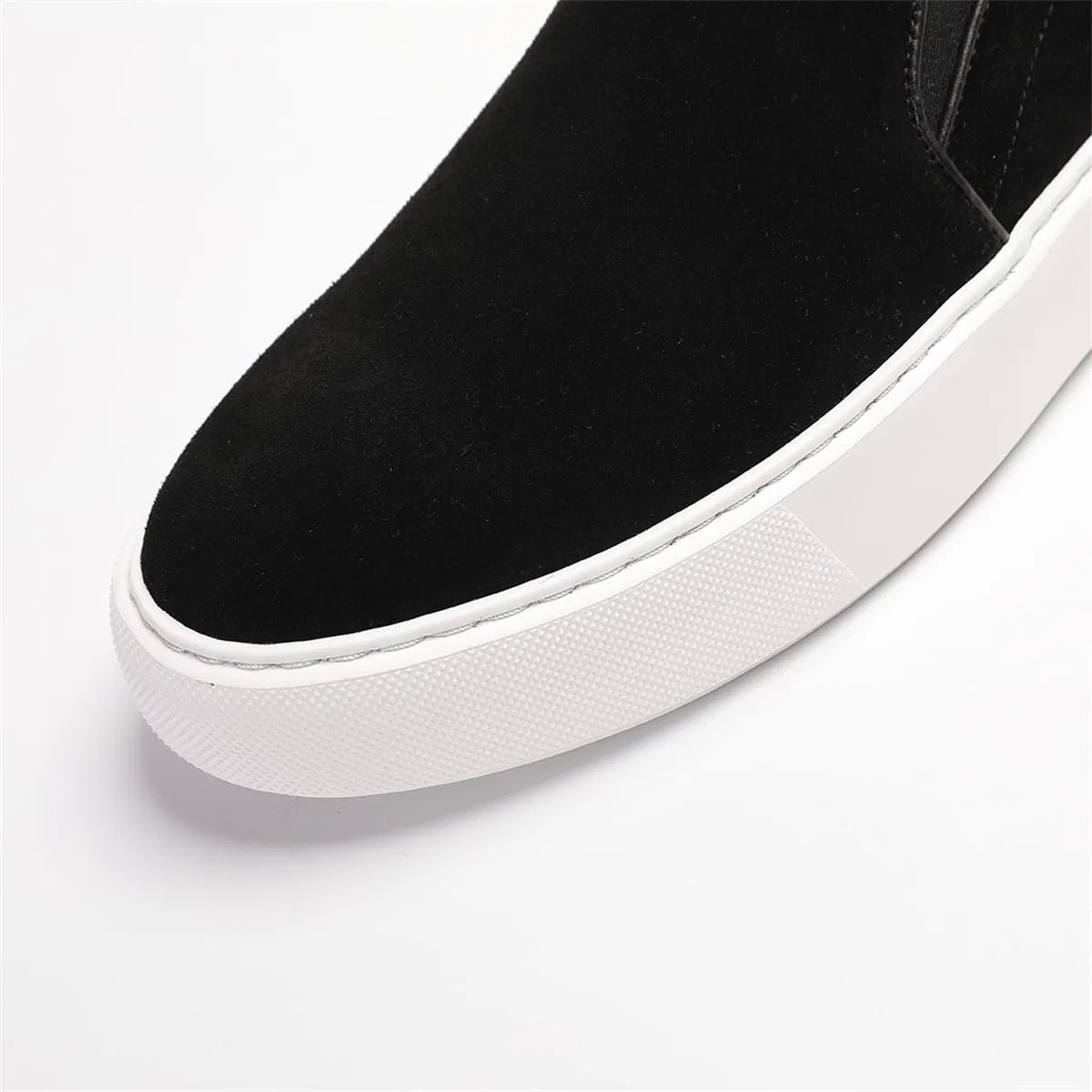 Лоферы кожаные, модель Loafers for Men, черный замша FIAVOM — фото 3
