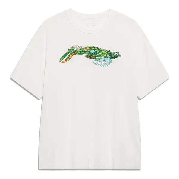 

Футболка с мультяшным рисунком Li-Ning, белый