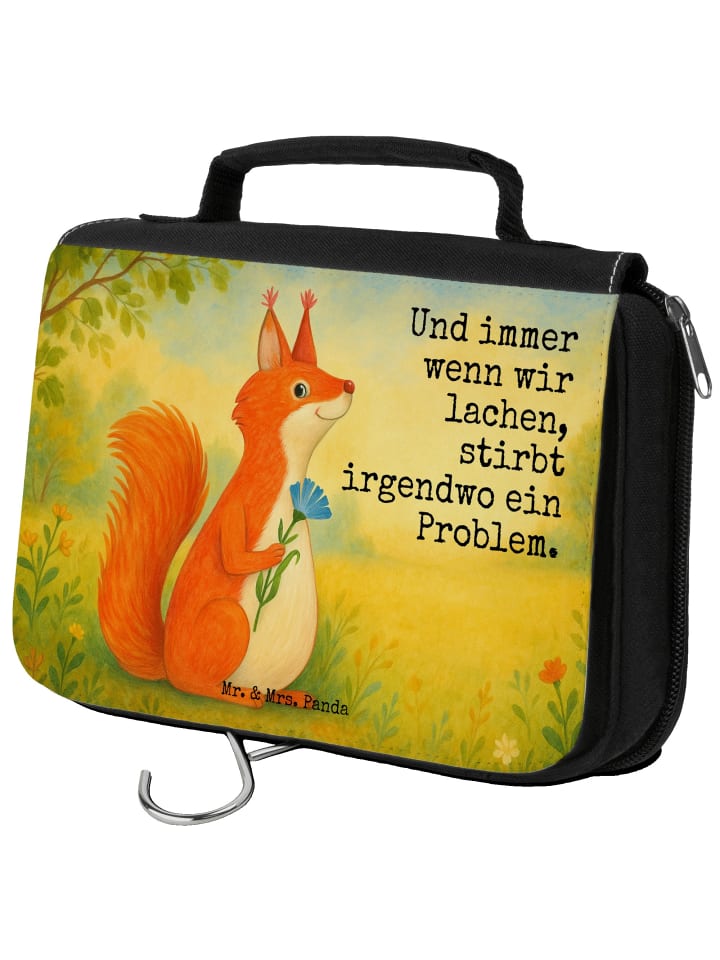 

Mr. & Mrs. Panda Косметичка белого цвета с рисунком белки и цветов