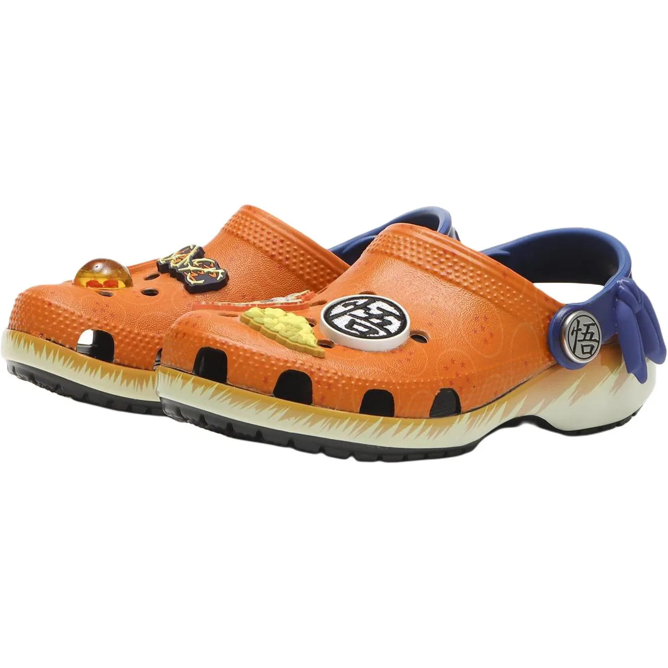 Детские клоги Crocs Classic Clog оранжево-фиолетовые — фото 4
