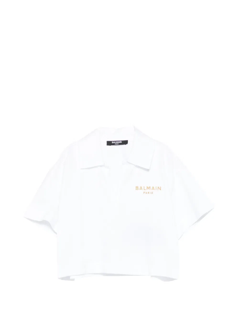 Поло с коротким рукавом Balmain Kids, белый
