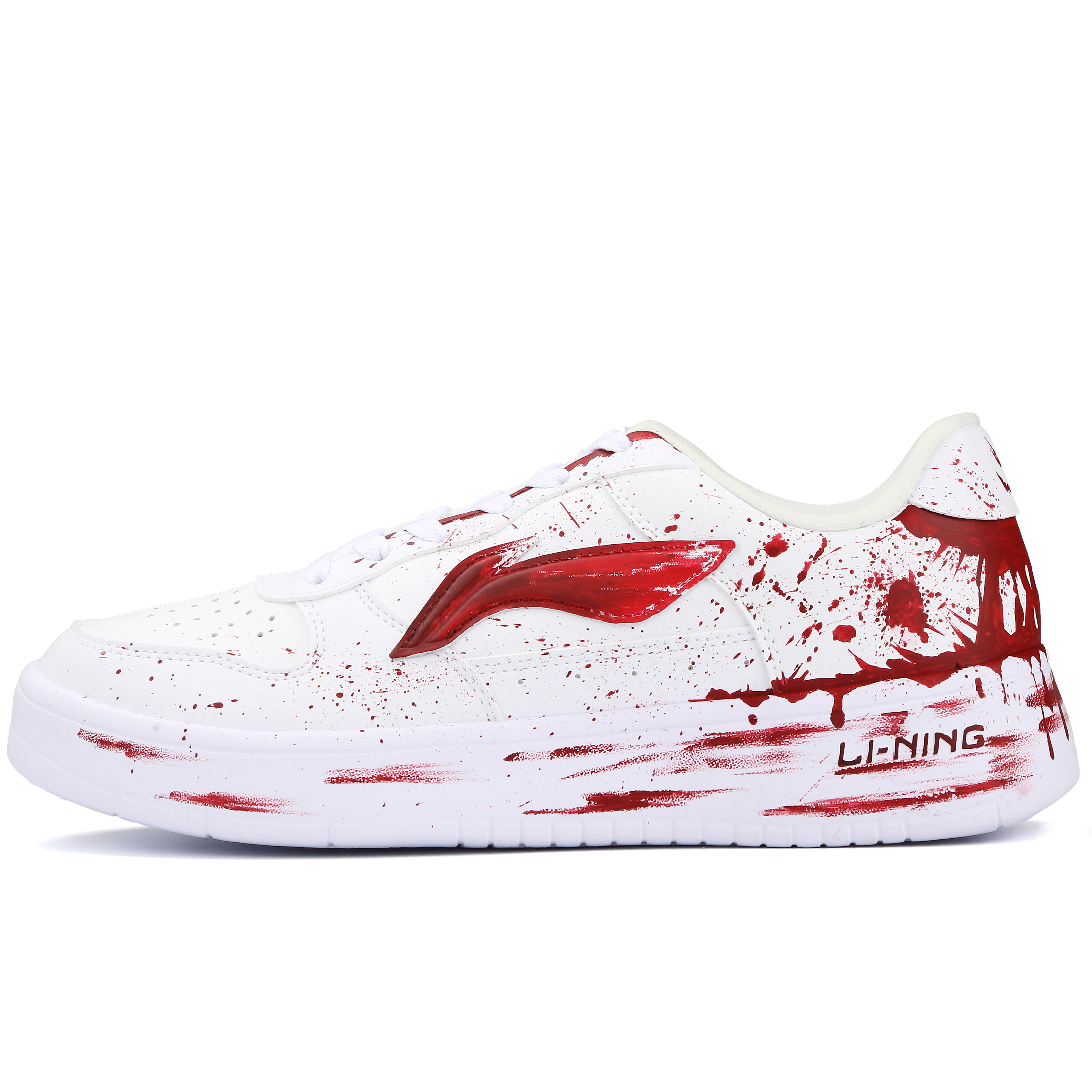 

LINING Плотные и в то же время редкие нескользящие износостойкие низкие кроссовки, мужские белые