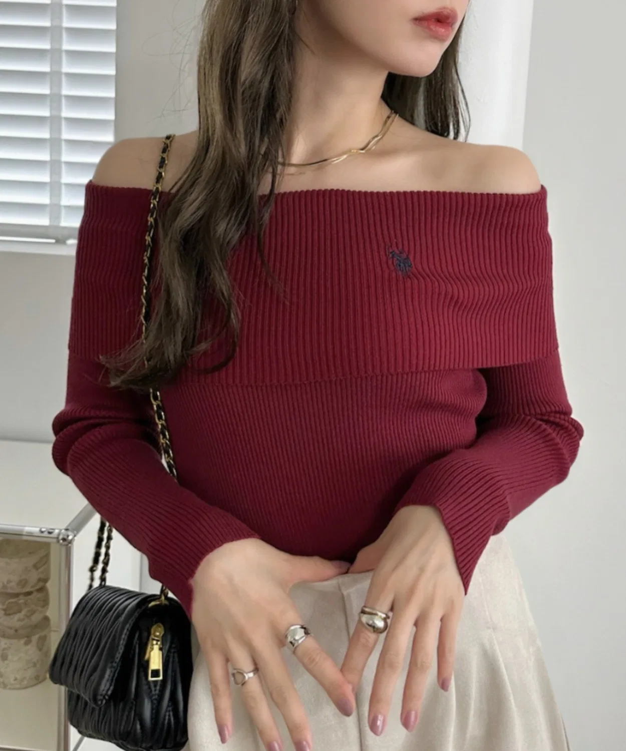 Джемпер оффшор U.S. POLO ASSN, бордовый