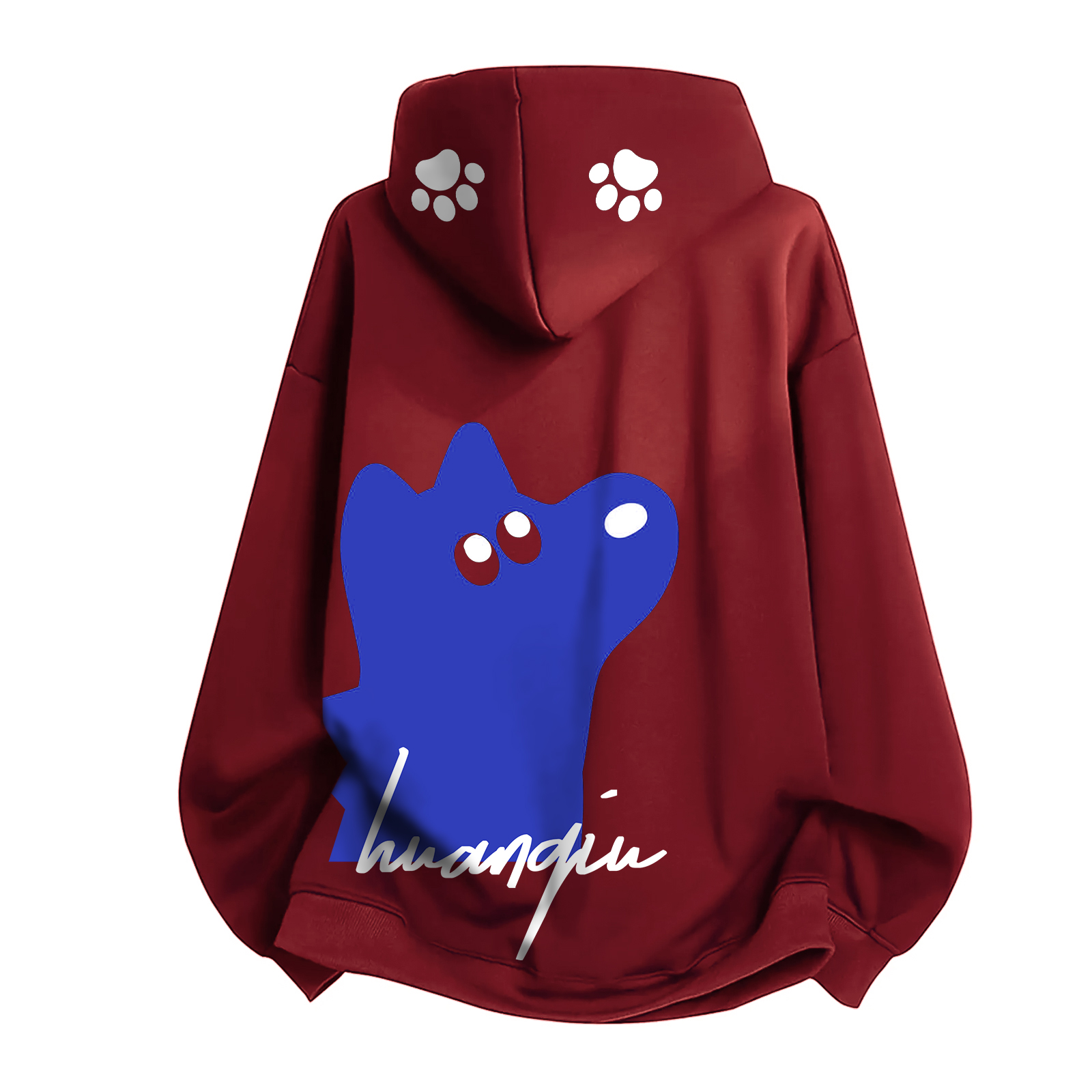 

Толстовка Unisex Hooded Moderate Heavyweight HUANQIU, burgundy