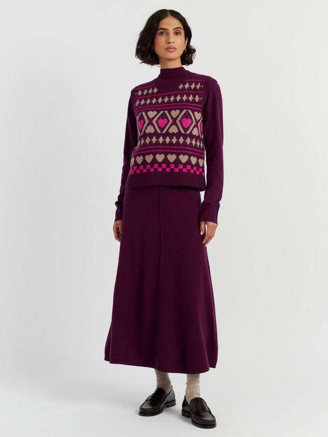 

Топ-майка из шерсти и кашемира Hearts & Diamonds Chinti & Parker, Mulberry/Multi