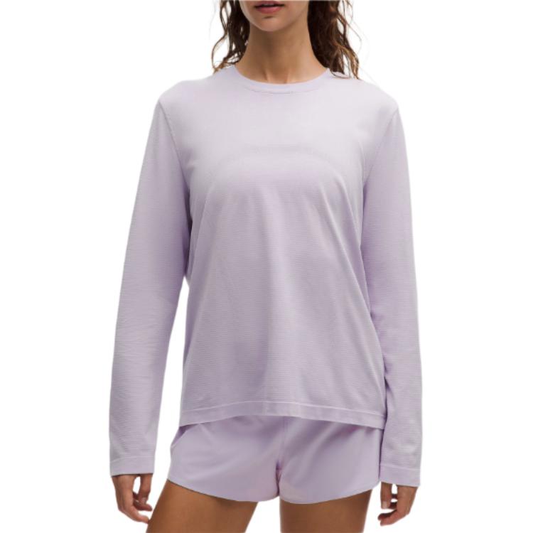 

Обычная женская футболка Lululemon, светлый сиреневый/faint сиреневый