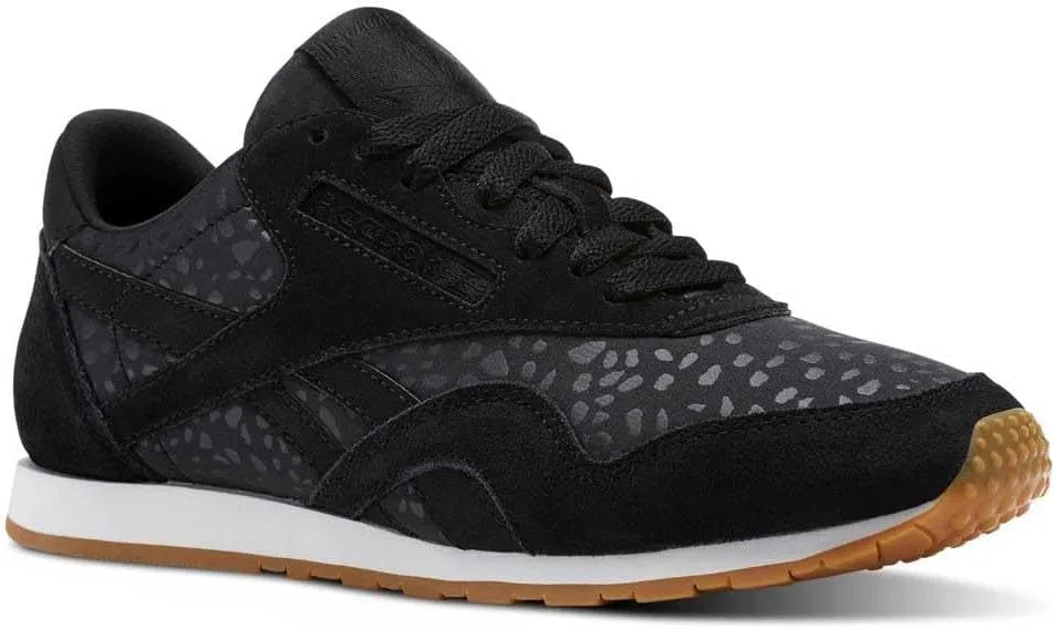 Кроссовки для фитнеса Reebok Girls' Cl Nylon Slim Txt Lux, Black White Rubber 000