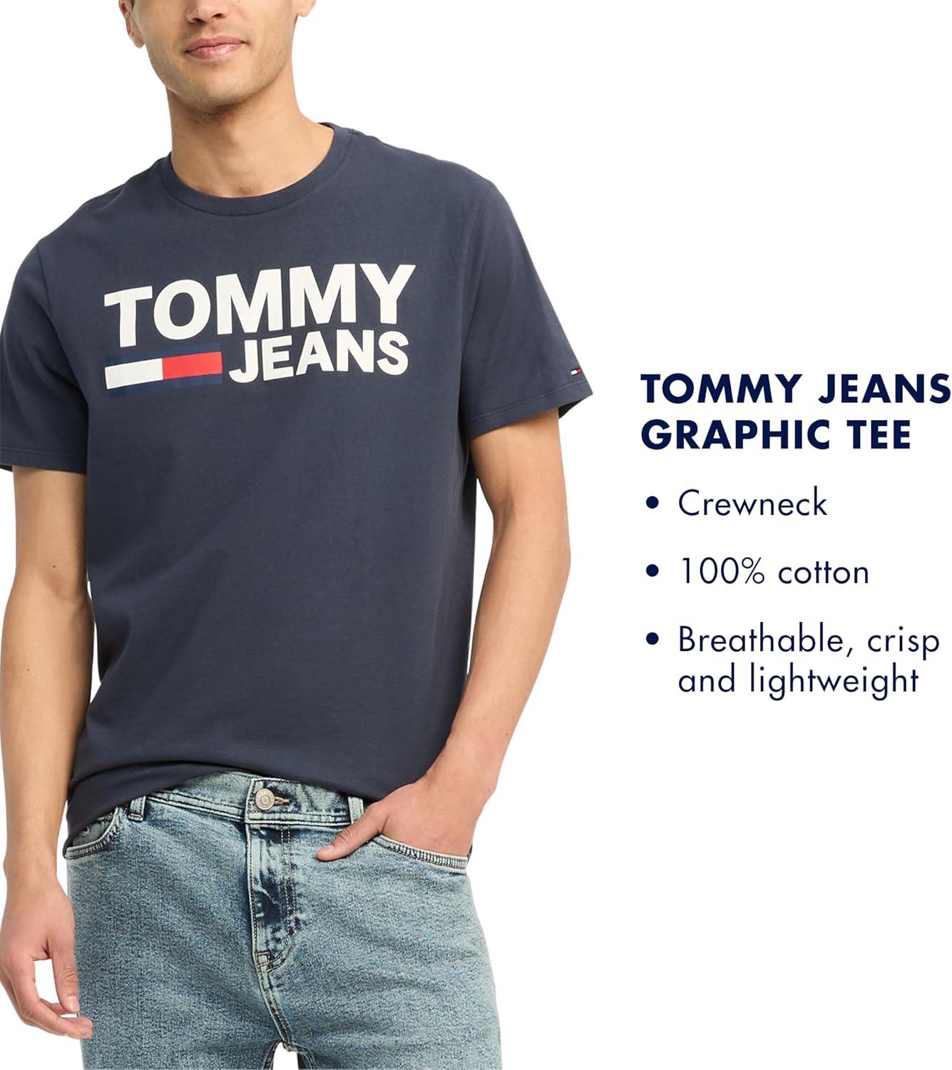 

Мужская футболка с коротким рукавом и фирменными полосками Tommy Hilfiger, Gray