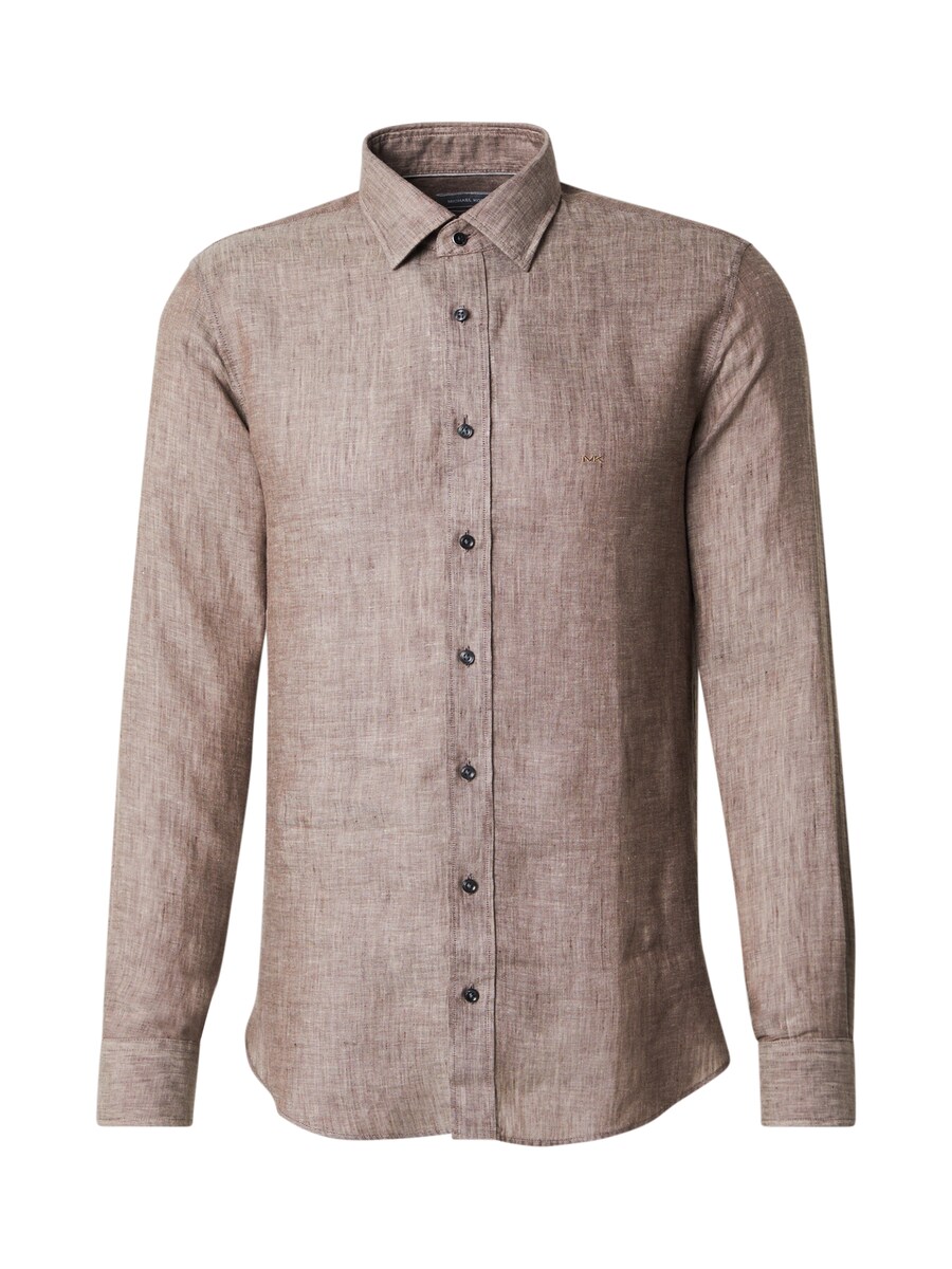 

Приталенная рубашка на пуговицах Michael Kors, цвет mottled brown