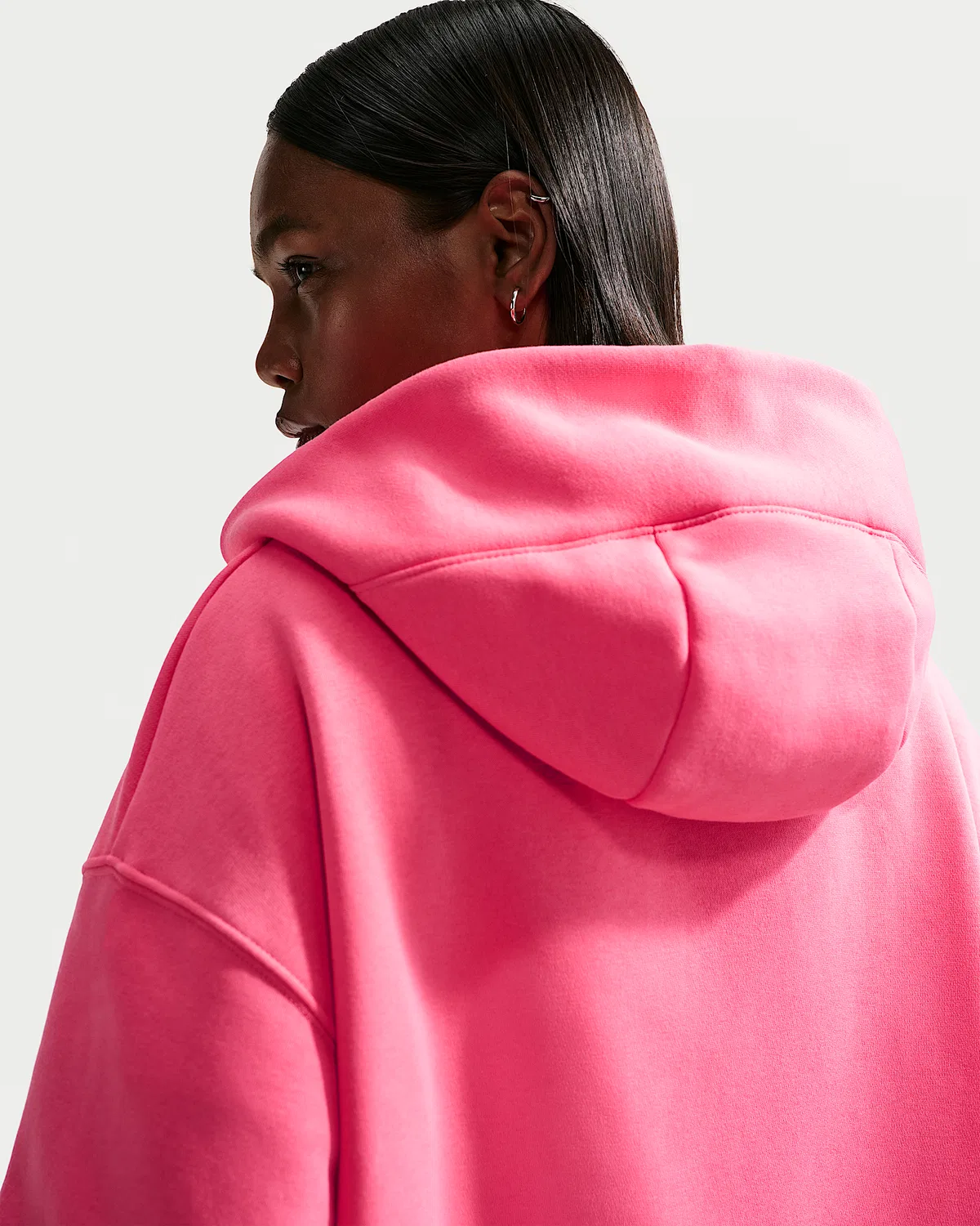 Женская оверсайз худи на молнии Nike Sportswear Phoenix Fleece, Sea Coral/Sail — фото 2