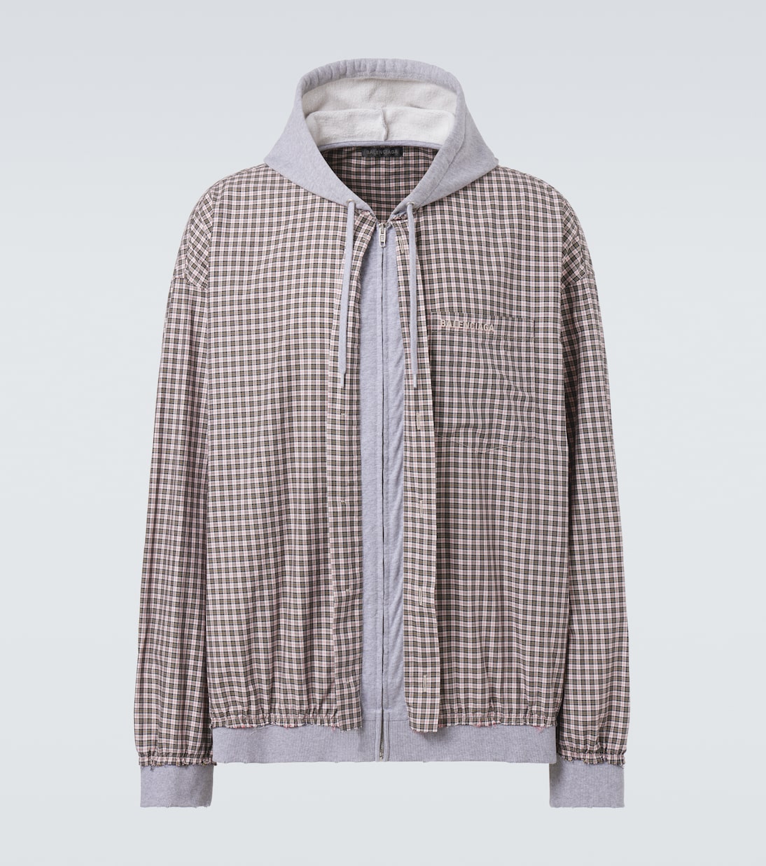 

Жакет из клетчатого хлопкового поплина Balenciaga, Beige/Black