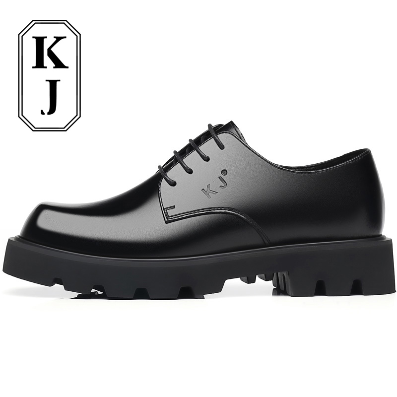 

Мужские повседневные туфли KJ-518 Black со скрытой платформой, цвет KJ-518 Black Hidden Wedge