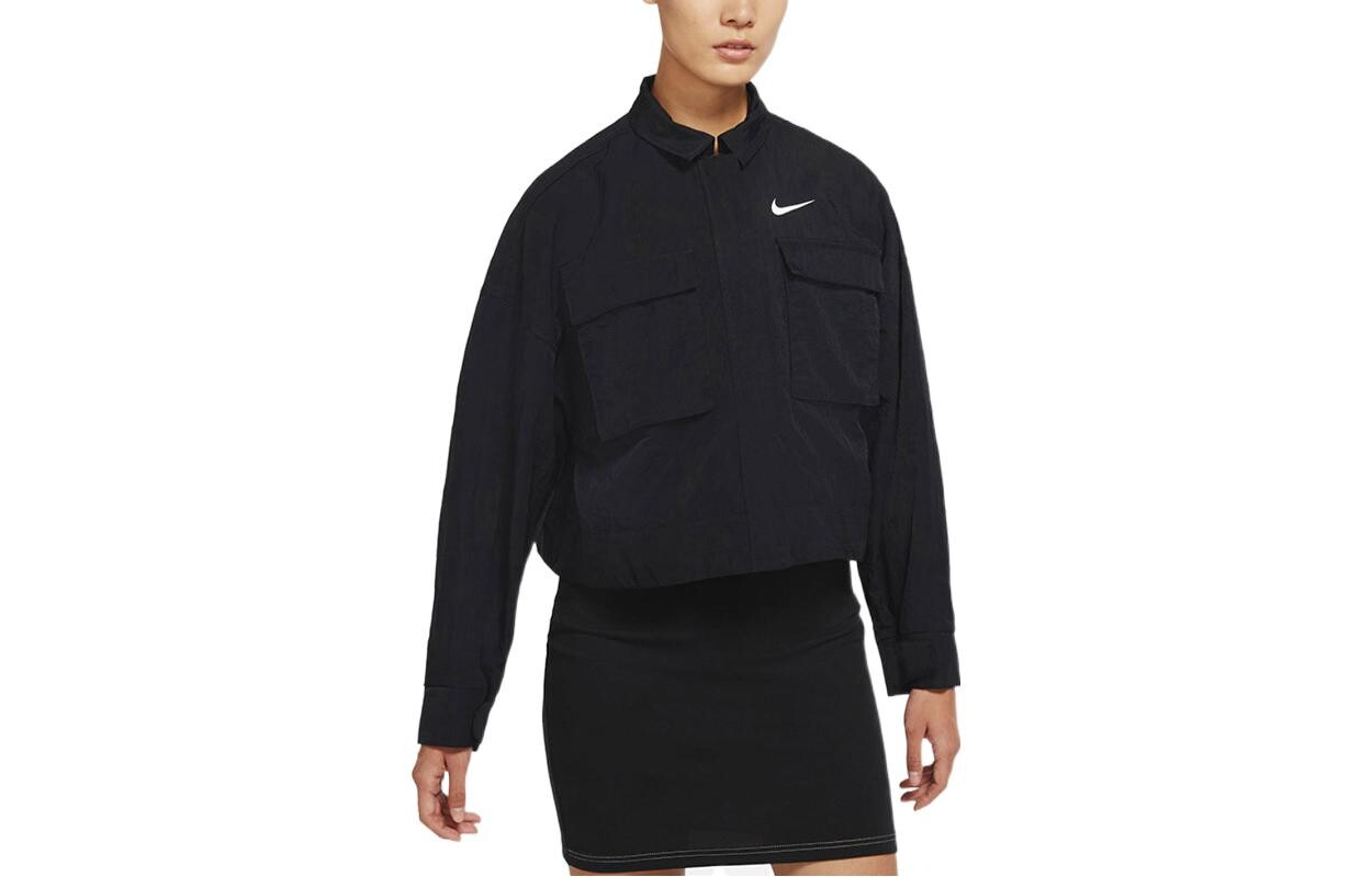

Женское укороченное пальто Nike, Черный