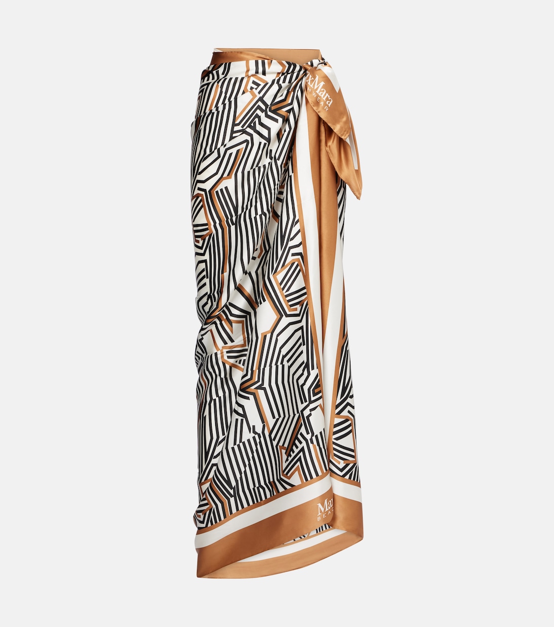 

Оптический шелковый пляжный парео Max Mara, Riga Spezzata
