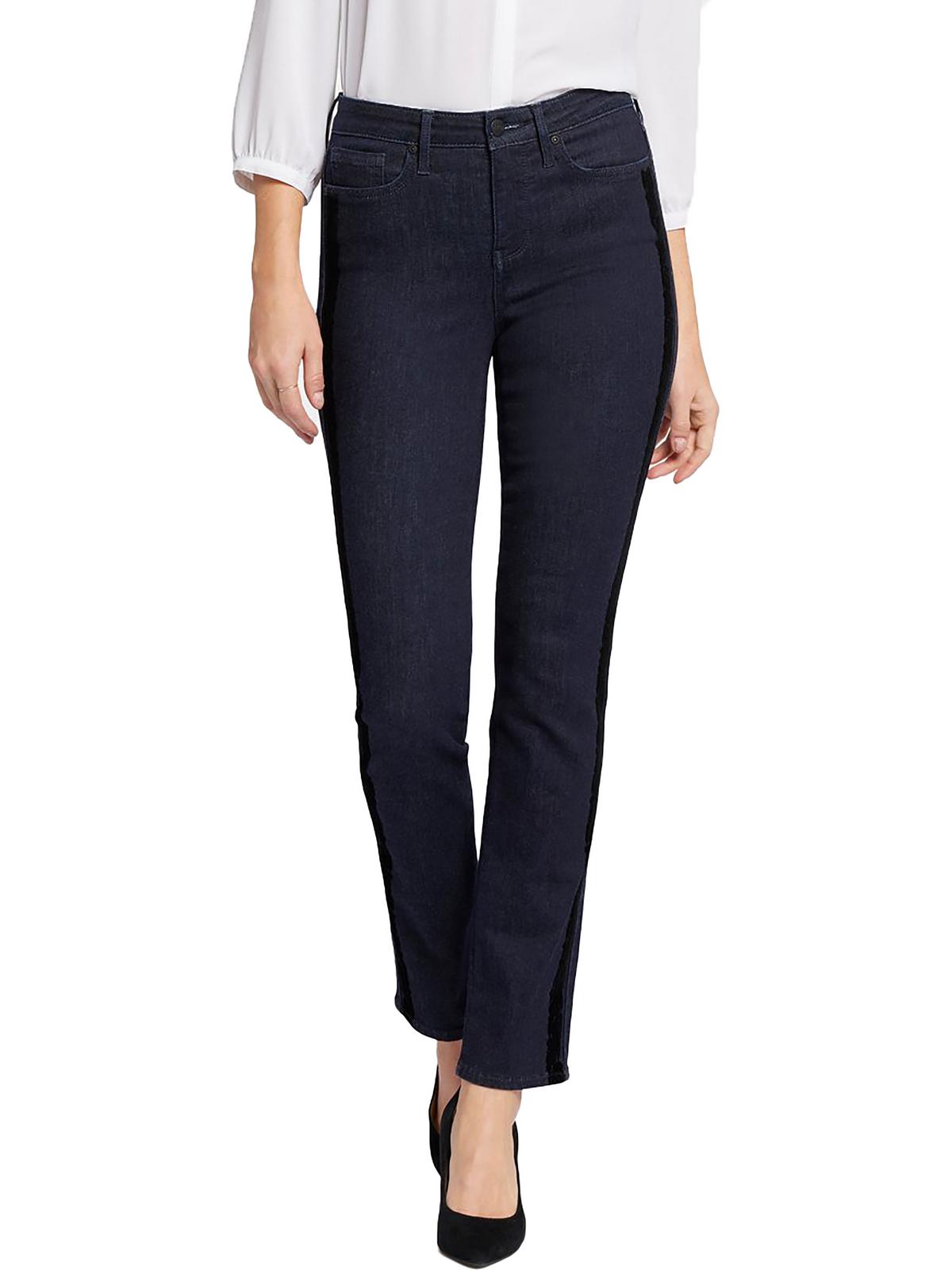 

Женские джинсы Sheri Dark Wash Flocked Slim NYDJ, цвет rinse