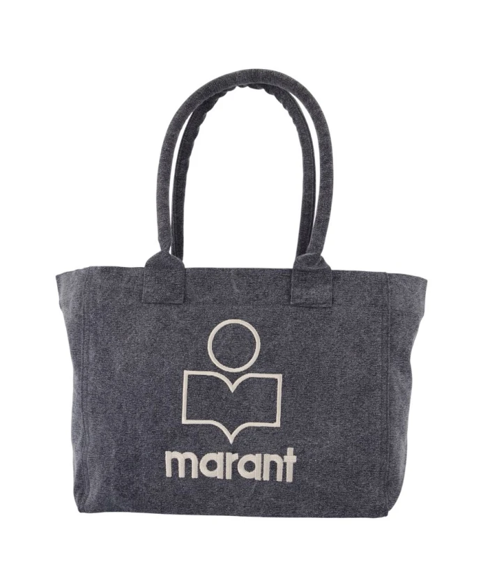 

Черная хлопчатобумажная сумка для покупок на молнии Isabel Marant, черный