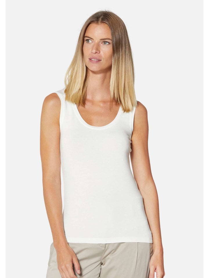 

MADELEINE Майка на широких бретелях кремового цвета