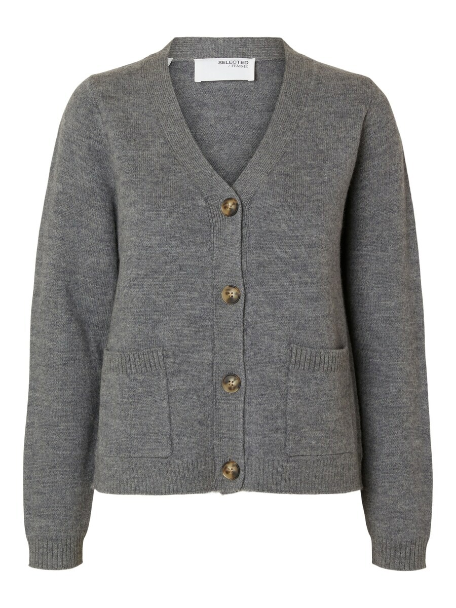 

Кардиган SELECTED FEMME Knit Cardigan SLFAna, цвет mottled grey