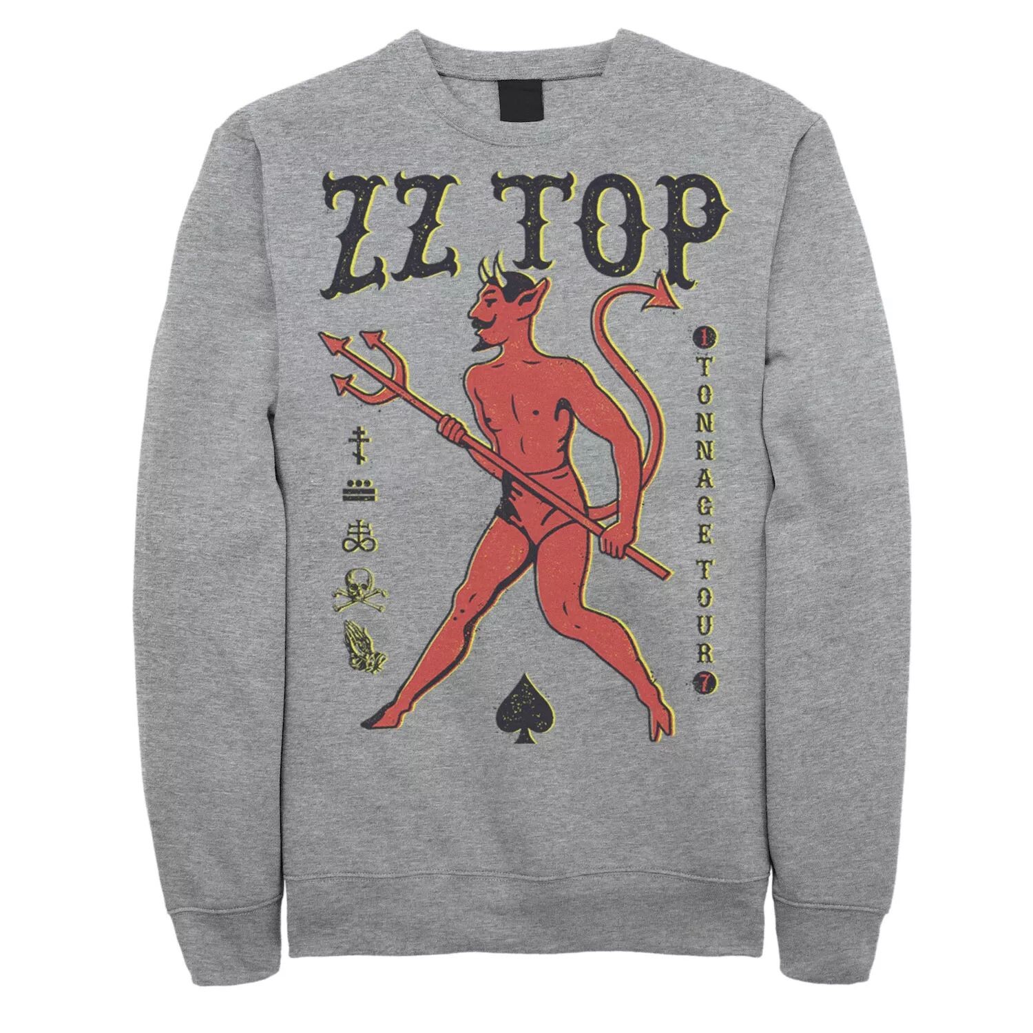 

Мужской флисовый пуловер с графическим логотипом ZZ Top Tonage Tour Licensed Character