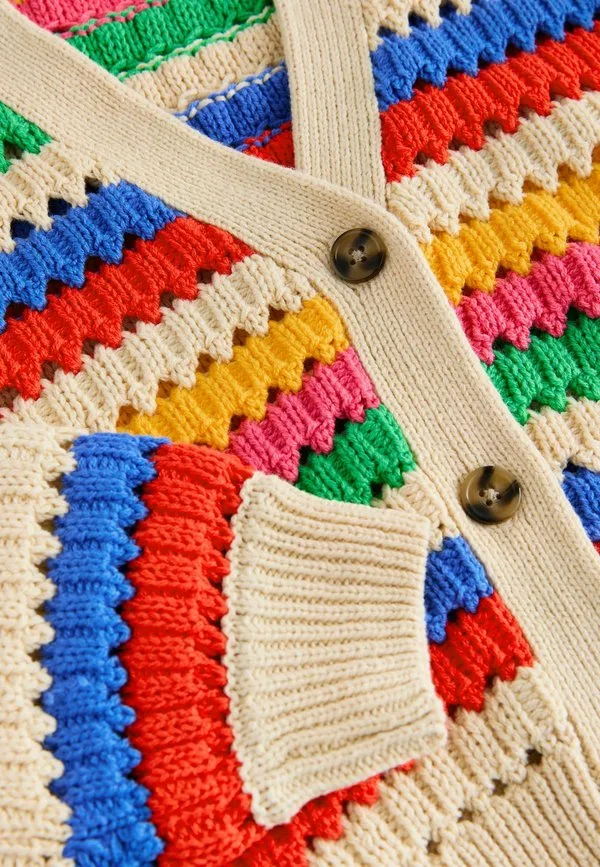 Кардиган с v-образным вырезом и стандартным кроем Next, Rainbow — фото 3