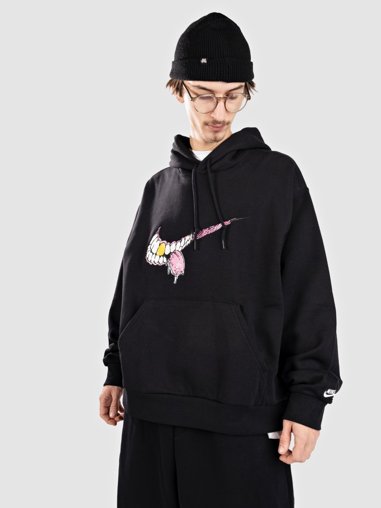 Худи Nike SB Bb Swoosh Grill Hoodie, black/white — фото 3