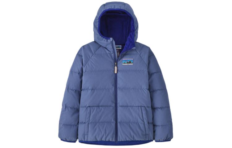 

Детская утепленная курткас капюшоном, средней плотности Patagonia, синий/current синий